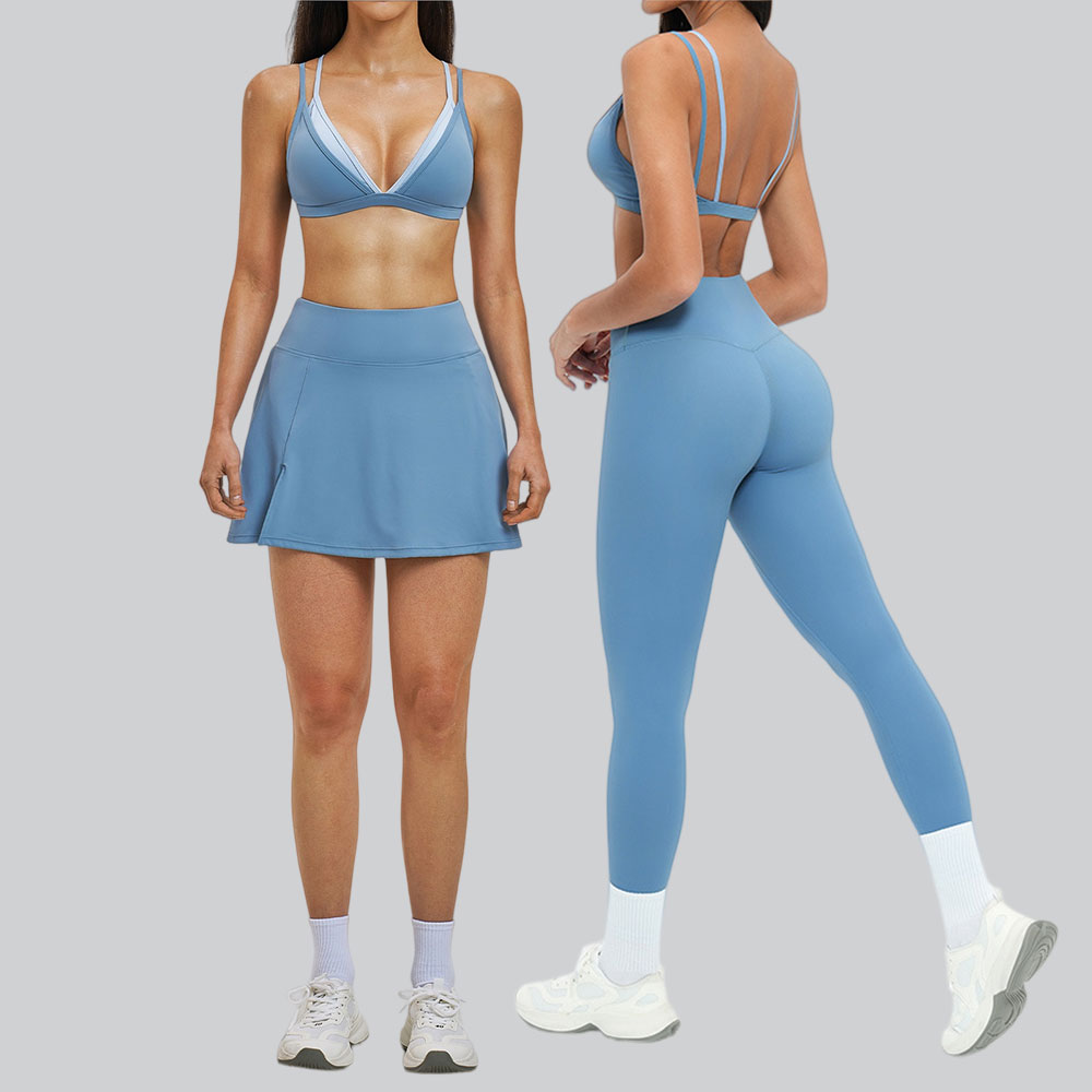 Table Tennis Jacket - 2 adet kadın Yoga seti yanlış